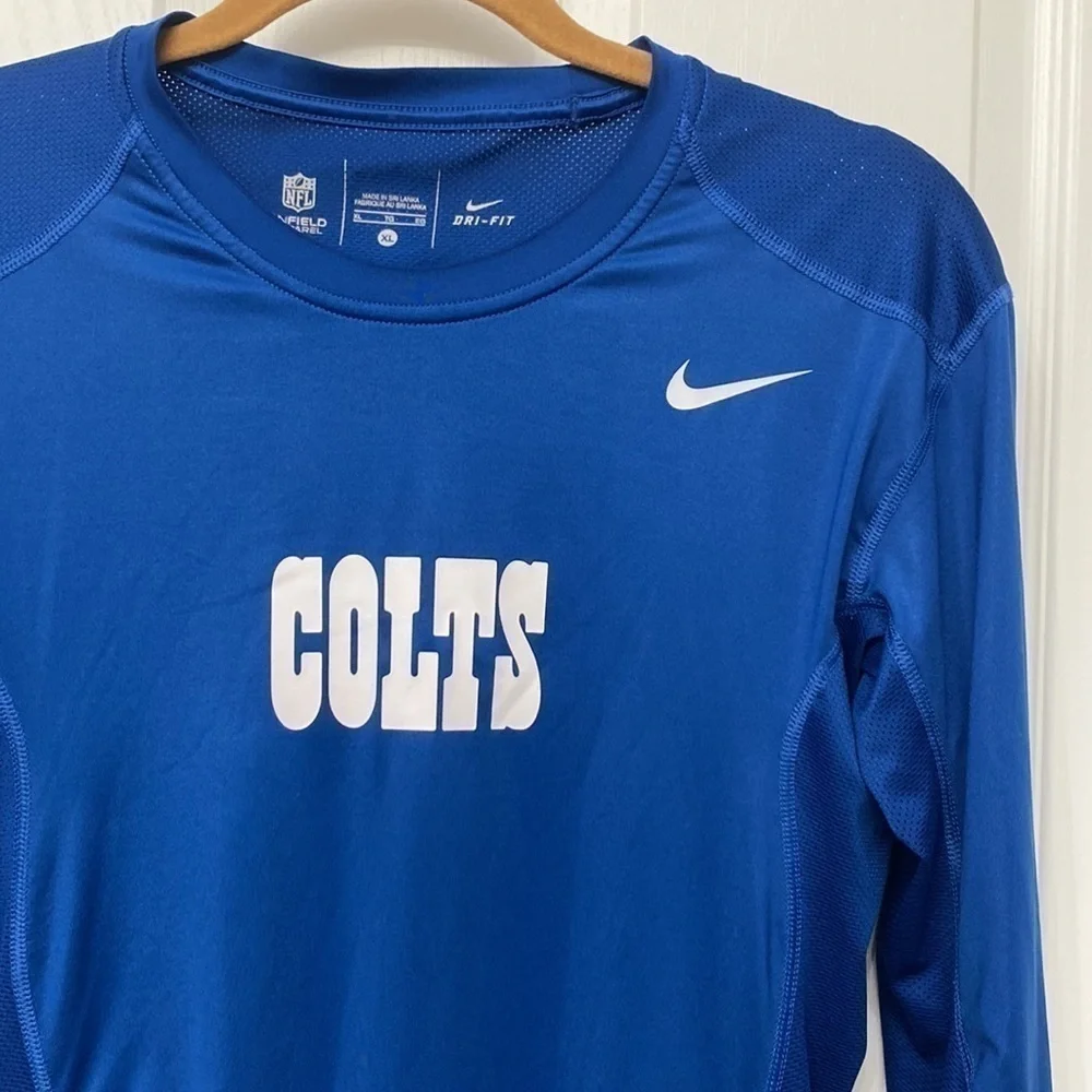 Royal Blue Colts Dri-FIT Long Sleeve Performance Top | Nike NFL XL